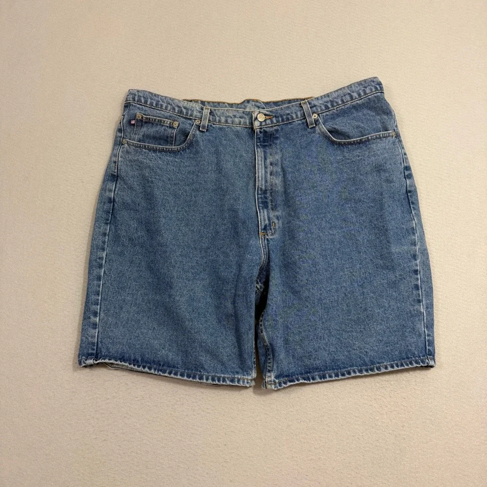 Vintage Polo Jeans Co Ralph Lauren Shorts Men's 42 Blue USA Flag Embroidered y2k